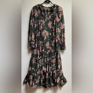 Free People Feeling Groovy  Floral Maxi Dress Sz XS
